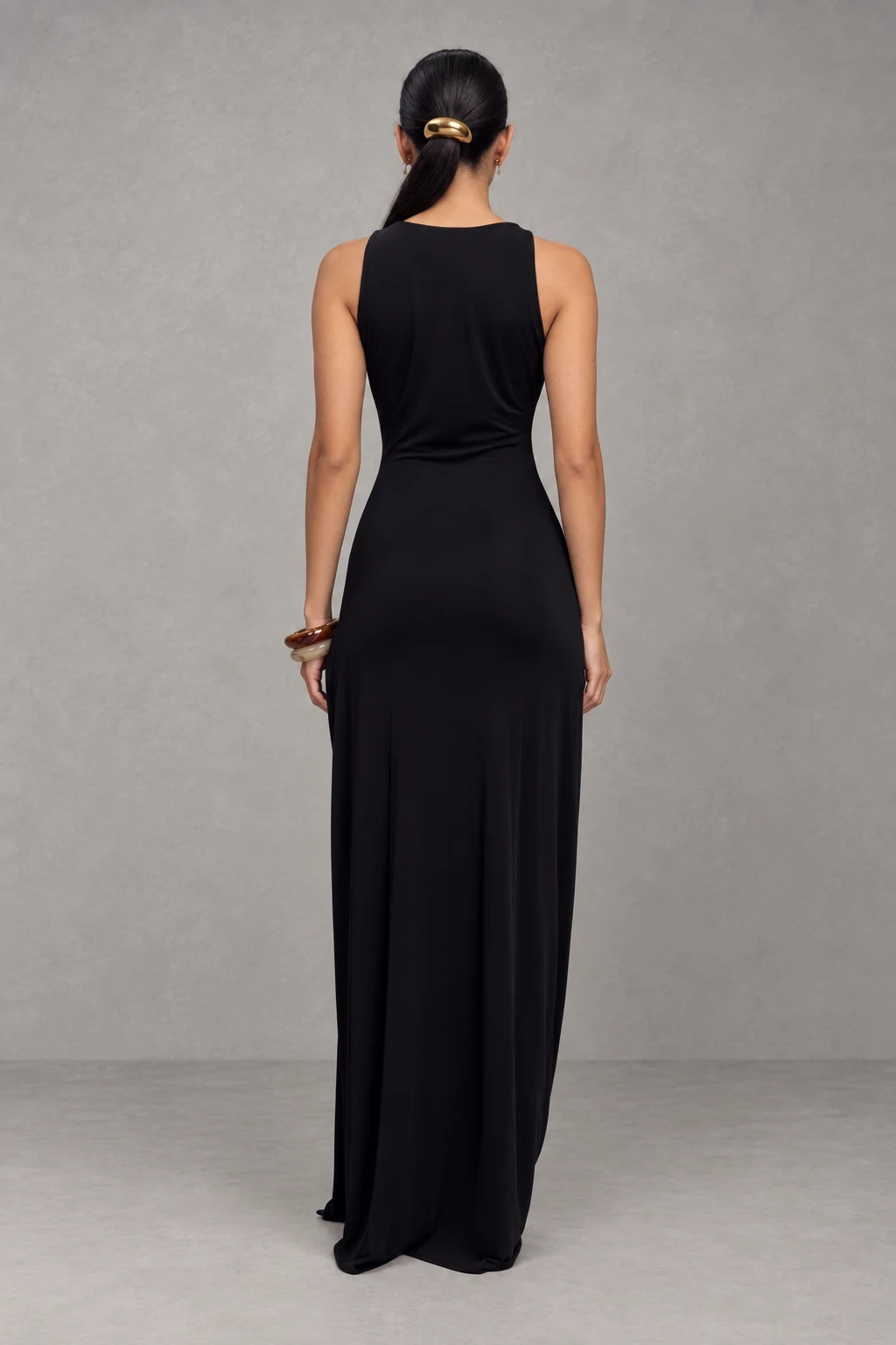 Kaiden Slinky Beaded Maxi Dress · Negro · Vista 2
